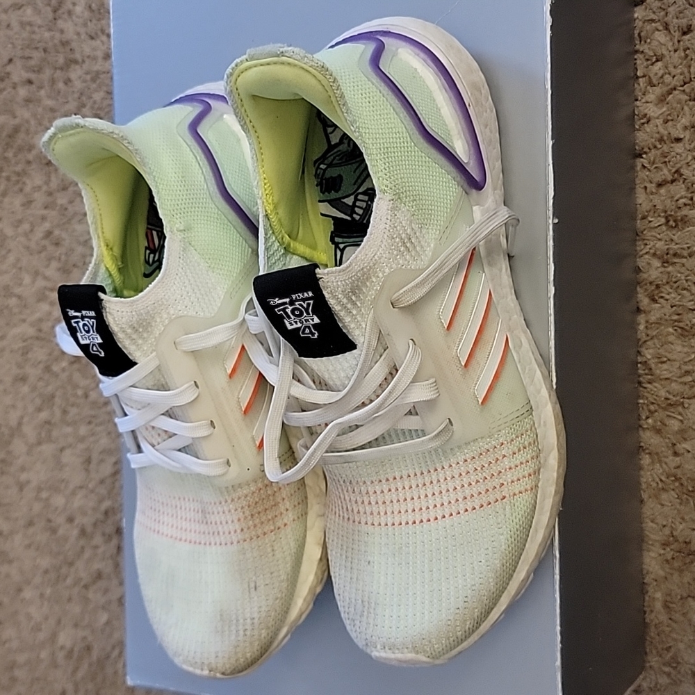 Adidas Ultraboost 19 Toy Story 4 Boys Size 6.5 Youth White Shoes Sneakers EF0933